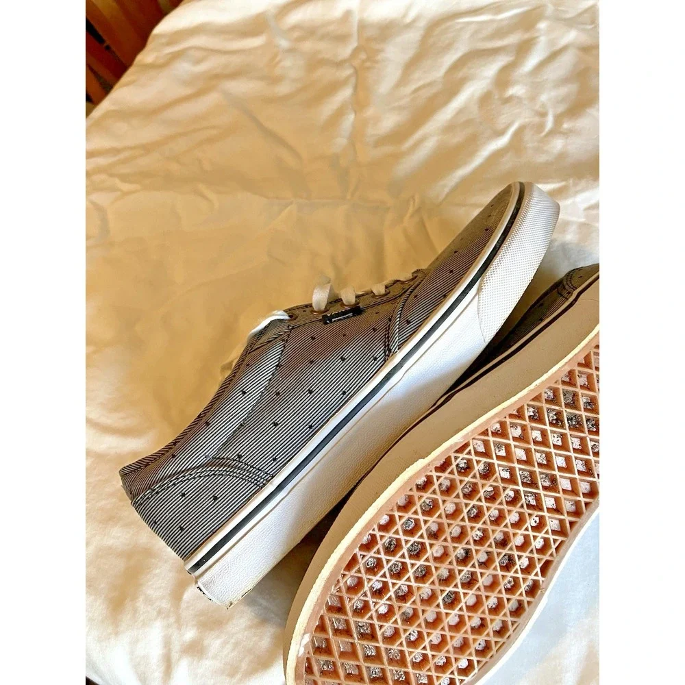 Vans Womens Sneakers 9.5 Atwood Low Sneaker Striped Polka Dot Grunge Skate